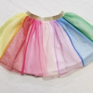Hanna Andersson Rainbow Tulle Skirt 6-7y